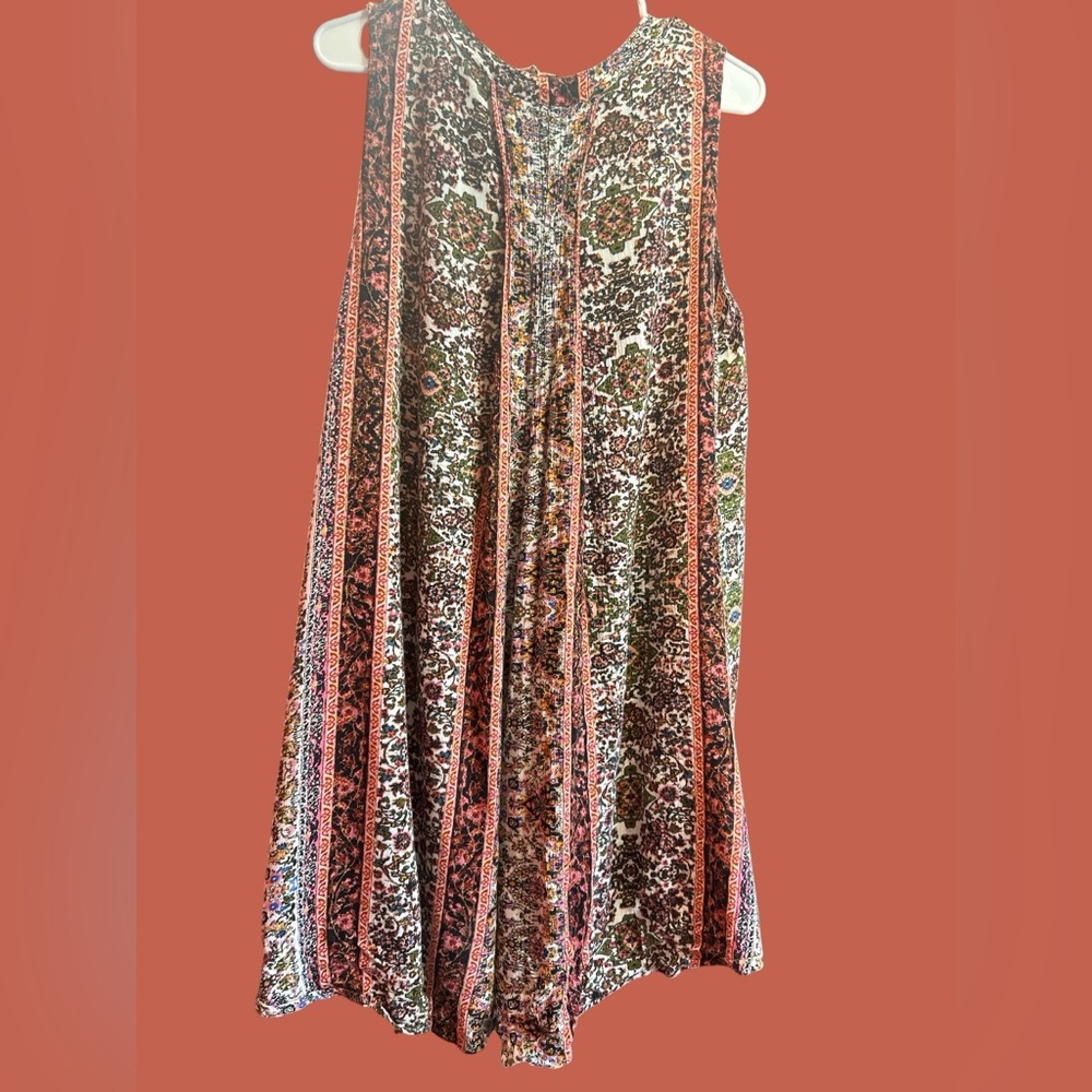 Boho Floral Sleeveless Swing Dress - Picture 3 of 6